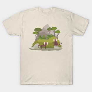 Monkey illustration in geometric style T-Shirt